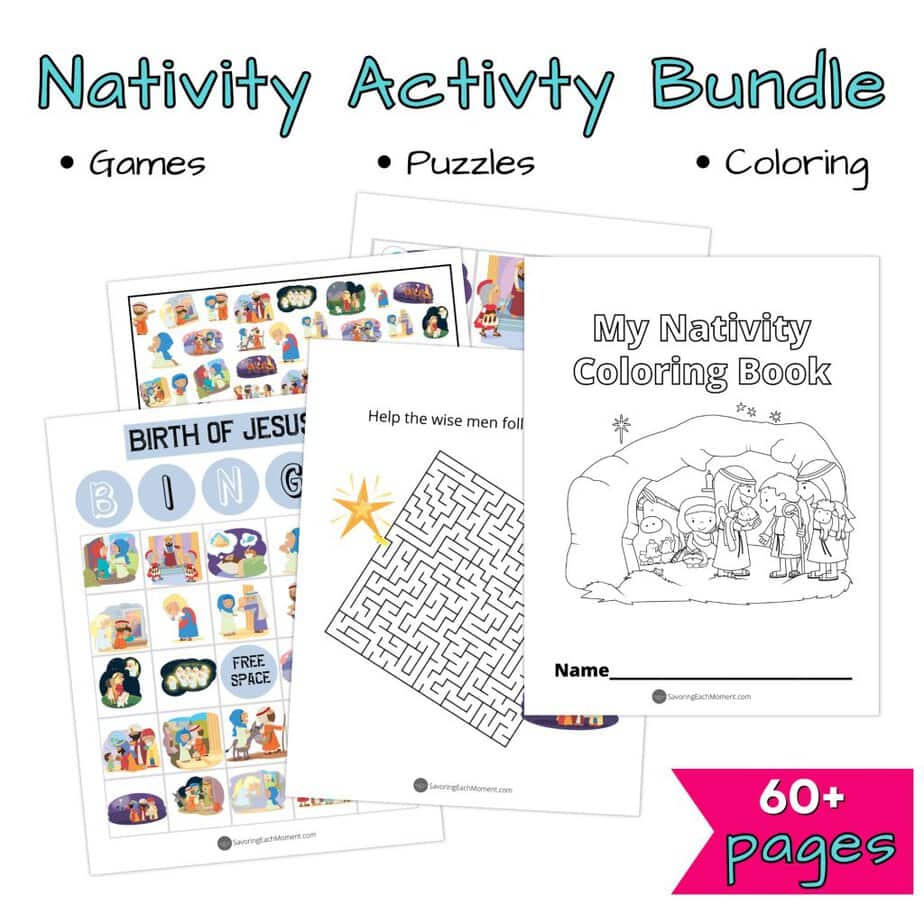 collection of nativity coloring pages and printable nativity activity pages