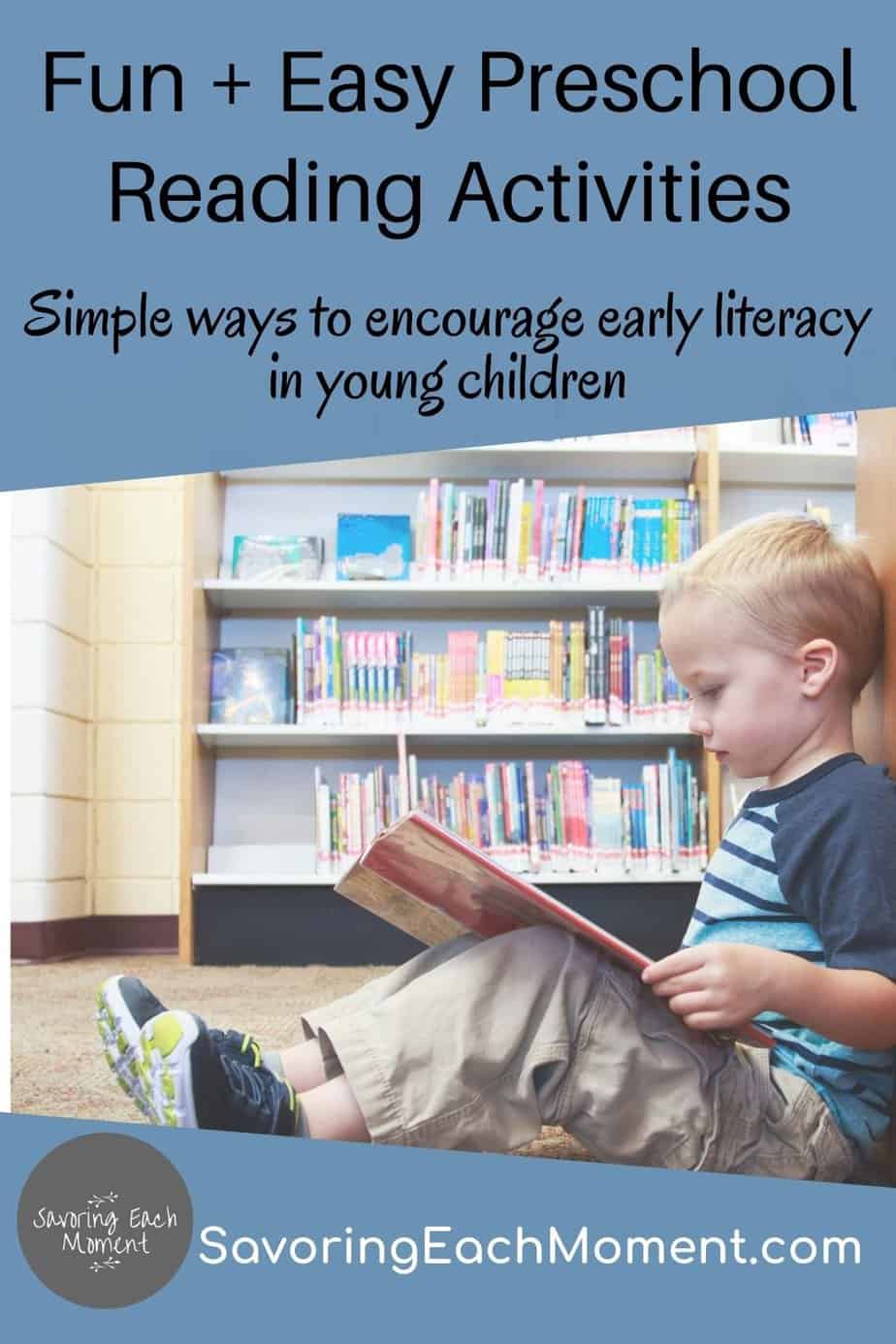 Simple Preschool Reading Activities to Encourage Pre-Reading Skills