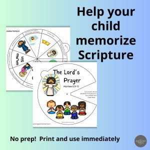 The Lord's Prayer for Kids scripture wheel craft