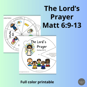 The Lord's Prayer Story Wheel Craft printable