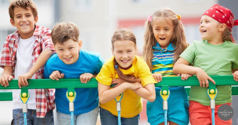 children behind a safety fence as an example of setting boundaries for